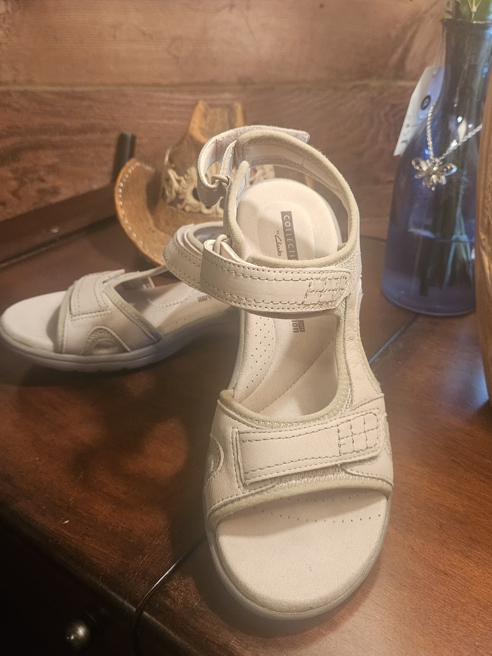 Clarks Beige Sport Sandals - Comfortable Summer Shoe